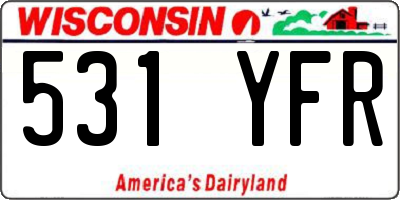 WI license plate 531YFR