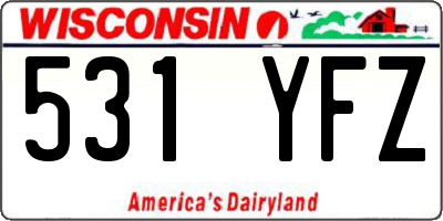 WI license plate 531YFZ