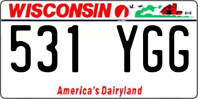 WI license plate 531YGG