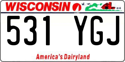 WI license plate 531YGJ