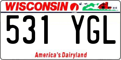 WI license plate 531YGL