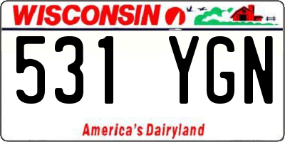 WI license plate 531YGN