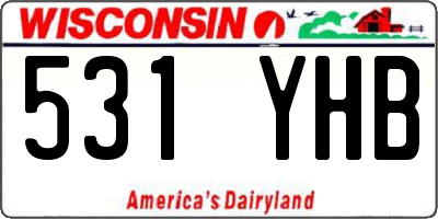 WI license plate 531YHB