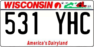 WI license plate 531YHC