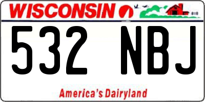 WI license plate 532NBJ