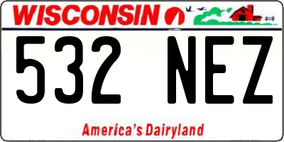 WI license plate 532NEZ