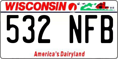 WI license plate 532NFB