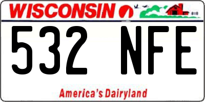 WI license plate 532NFE