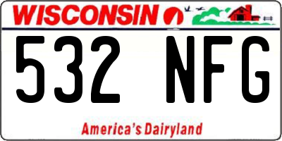 WI license plate 532NFG