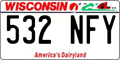 WI license plate 532NFY