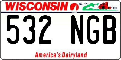 WI license plate 532NGB