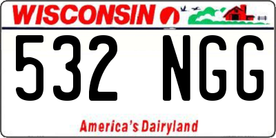 WI license plate 532NGG