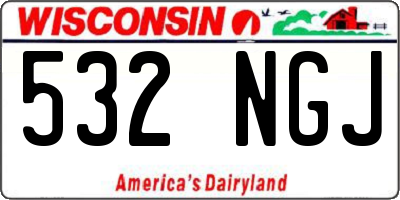 WI license plate 532NGJ