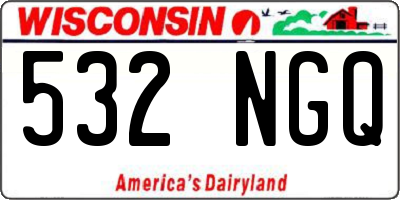 WI license plate 532NGQ