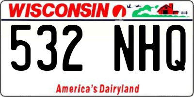 WI license plate 532NHQ