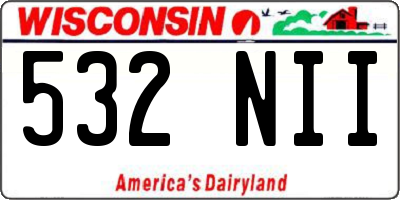 WI license plate 532NII