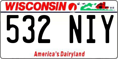 WI license plate 532NIY