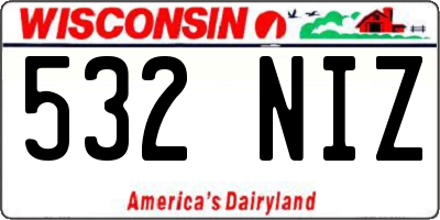WI license plate 532NIZ