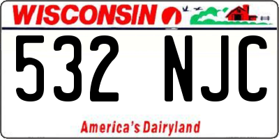 WI license plate 532NJC