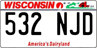 WI license plate 532NJD