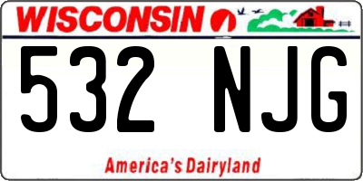 WI license plate 532NJG