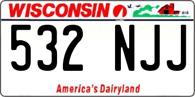 WI license plate 532NJJ