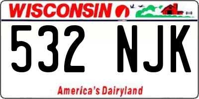 WI license plate 532NJK