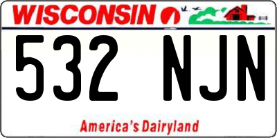WI license plate 532NJN