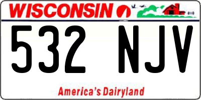 WI license plate 532NJV
