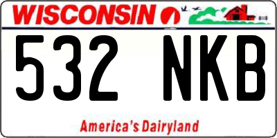 WI license plate 532NKB