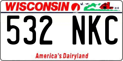 WI license plate 532NKC