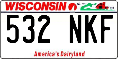 WI license plate 532NKF