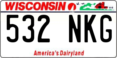 WI license plate 532NKG