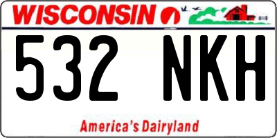 WI license plate 532NKH