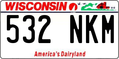 WI license plate 532NKM