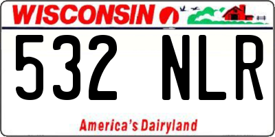 WI license plate 532NLR