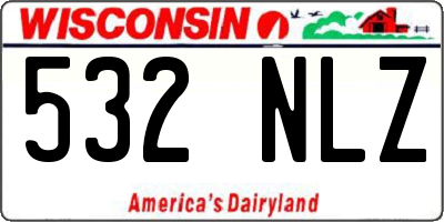 WI license plate 532NLZ