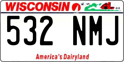 WI license plate 532NMJ