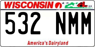 WI license plate 532NMM