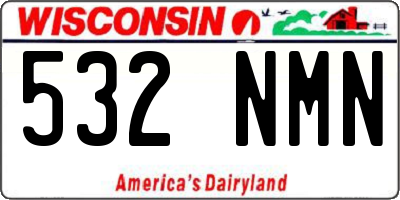 WI license plate 532NMN