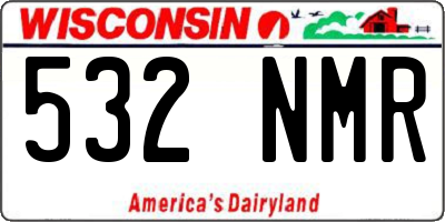 WI license plate 532NMR