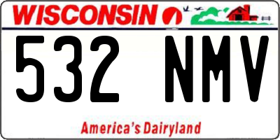 WI license plate 532NMV
