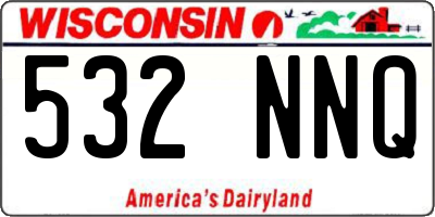 WI license plate 532NNQ