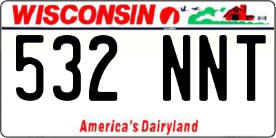 WI license plate 532NNT