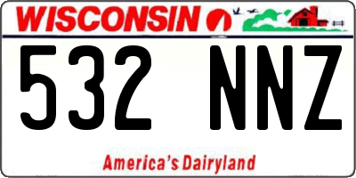 WI license plate 532NNZ