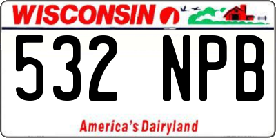 WI license plate 532NPB