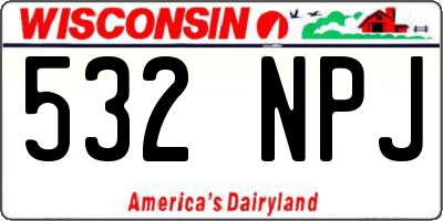 WI license plate 532NPJ