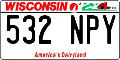 WI license plate 532NPY