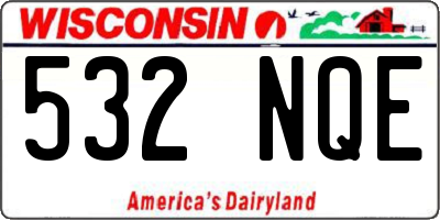 WI license plate 532NQE