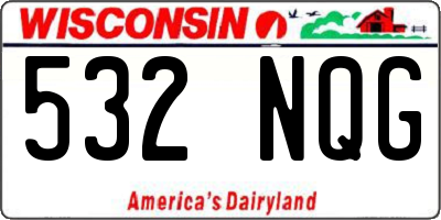 WI license plate 532NQG